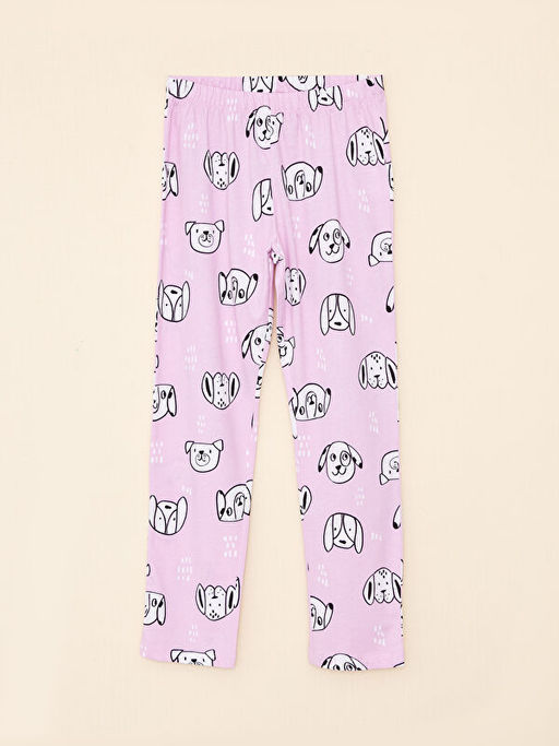 G?mlek Yaka Bask?l? Uzun Kollu K?z ?ocuk Pijama Tak?m? - Waikiki фото 3