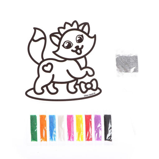 Фреска форменная с блёстками «Кошечка»