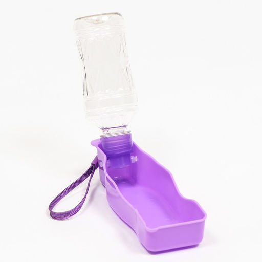 Автопоилка прогулочная с фигурной бутылочкой, 250 мл, фиолетовая - Пижон фото 2