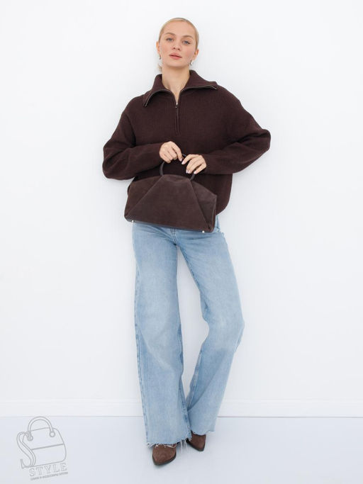 Сумка женская кожаная 1126MF coffee Polina&Eiterou