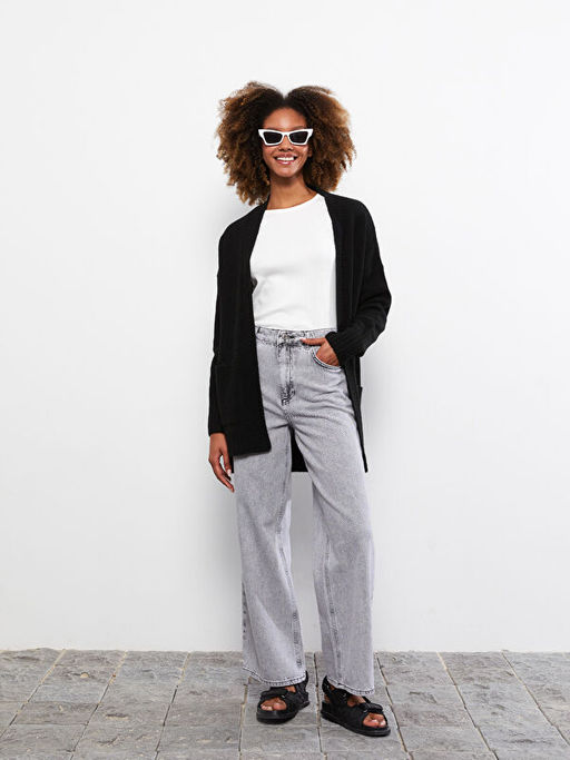 ?al Yaka D?z Uzun Kollu Kad?n Triko H?rka