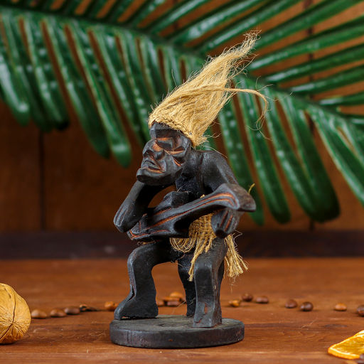 Сувенир «Абориген-гитарист», 15 см, дерево