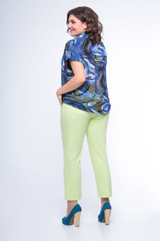 Блуза Swallow 803.2 черный+серебряный узор фото 196