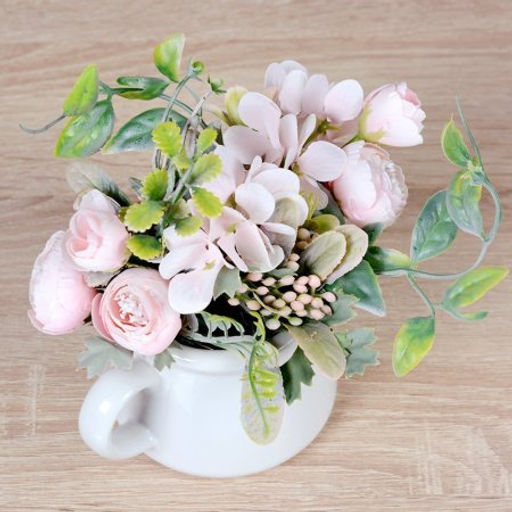 Цветочная композиция Букет гортензий 13х8,5х14 см / NW713/FLM-102 / (Желтый) - Галеонтрейд фото 10