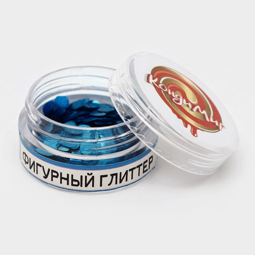 Глиттер пищевой фигурный сердца синие - Кондимир фото 3