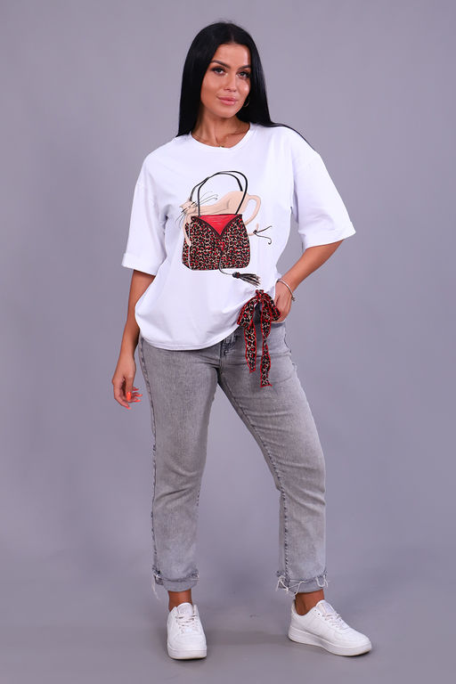 Футболка Натали 24884 оверсайз из кулирки пенье с лайкрой