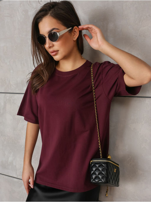 Футболка Базовая Шоколад женская - София фото 2