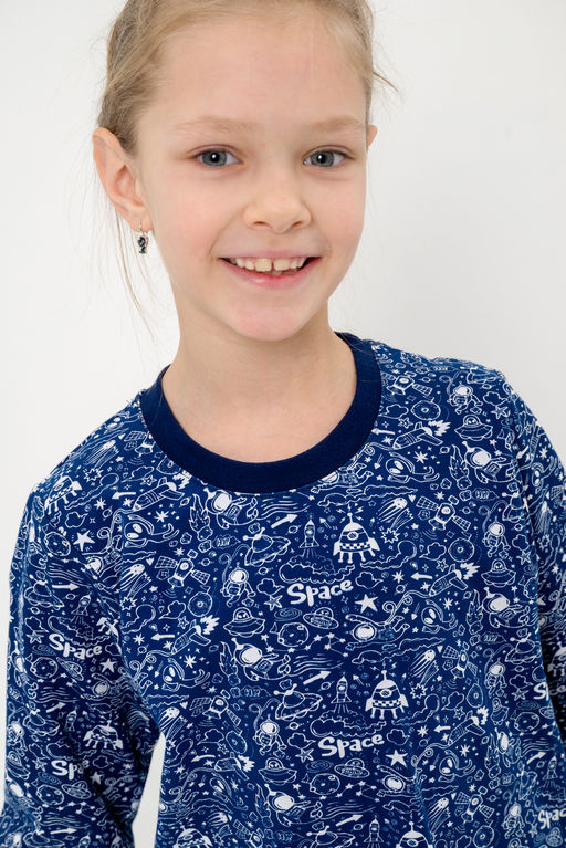 Пижама детская из кулирки пенье на манжетах Дрёма космос - Амадэль фото 11