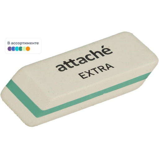 Цена за 2 шт. Ластик скошенный Attache Extra, нат.каучук, 50x19x8мм, ассорти