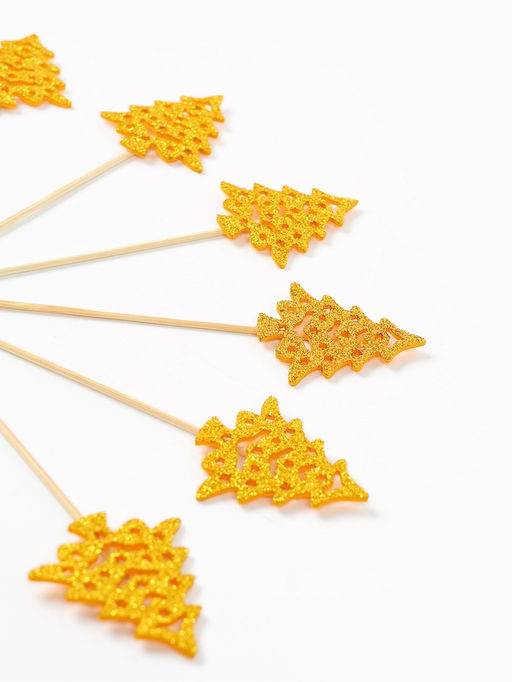 Цена за 2 шт. Шпажки для канапе Золотые елочки, набор 6 шт.