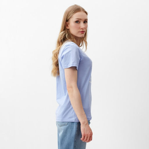 Футболка женская Let&apos;s go, голубая, размер 48