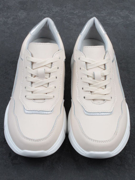 03-YJ435-2 BEIGE Кроссовки женские (натуральная кожа)