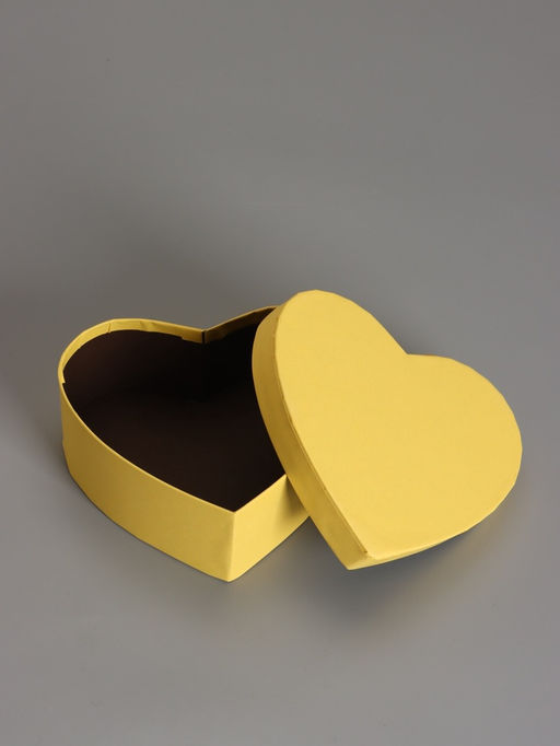 Набор подарочных коробок 3 в 1 сердца, жёлтый, 22×20×9; 18.5×17×7.5; 16×14×6 см