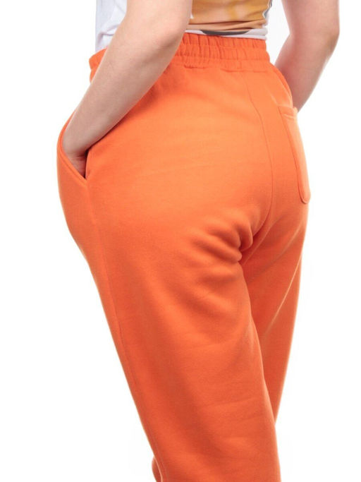 M049 ORANGE Брюки спортивные женские на флисе (100% хлопок) 7986 - Fashion фото 5