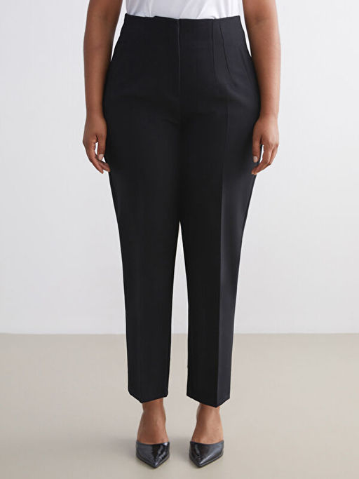 Y?ksek Bel Standart Fit Kad?n Pantolon