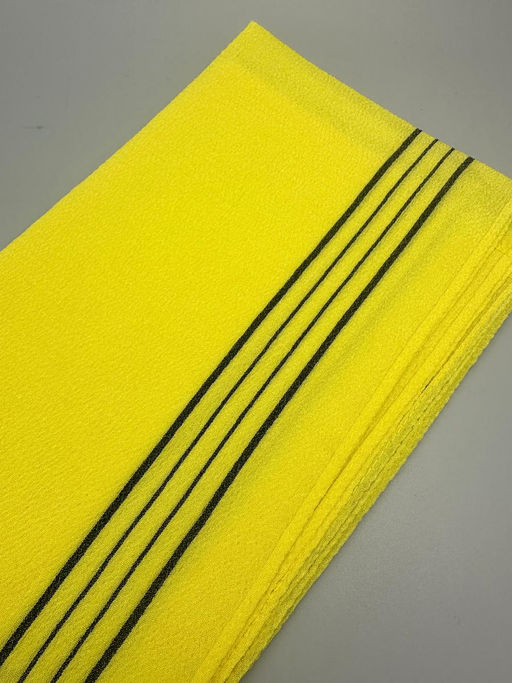 Bath Towel Мочалка-полотенце для душа с пилинг-эффектом / Long Exfoliating Towel, желтый