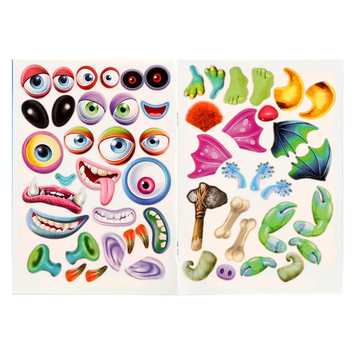 Цена за 3 шт. Книжка с наклейками «Создай своего монстрика. Клисарошка»