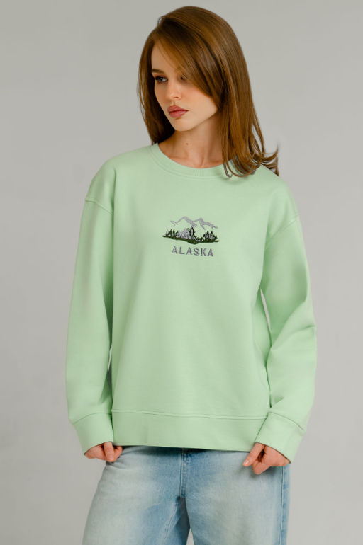 Арт.15112 Свитшот женский 44-52 (5 шт) Цвет:салатовый - Калинка фото 9