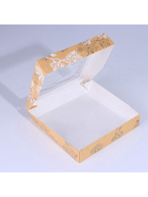 Цена за 5 шт. Коробка складная Веточки, 8 марта, 20 х 20 х 4 см - Дарите счастье фото 3