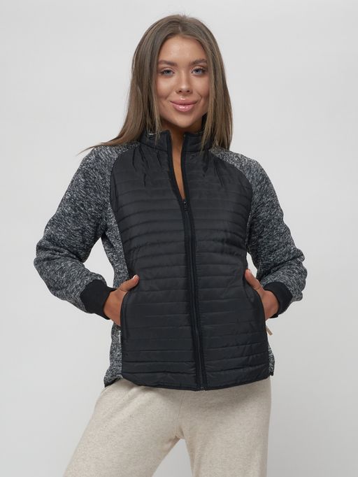 Толстовка женская на молнии черного цвета 2160Ch - Mtforce фото 6