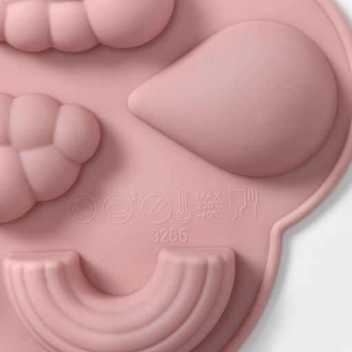 Форма для шоколада Доляна Погода, силикон, 22.5?14.5?1.5 см, 11 ячеек, МИКС  фото 4