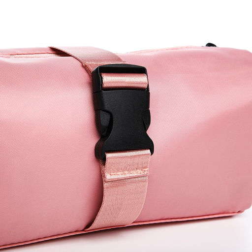 Сумка молодёжная на молнии, 25×12×12 см, розовая