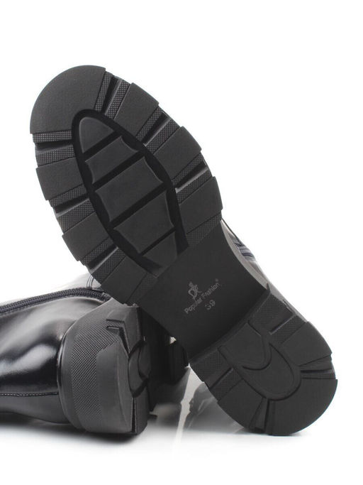 01-E2014B-497F DT. BLUE Ботинки демисезонные женские (натуральная кожа)