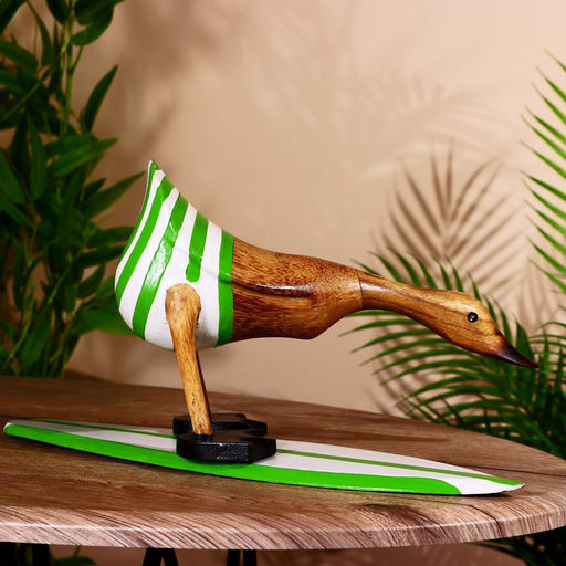 Сувенир «Утка на сёрфе», 31 см, дерево