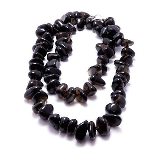 Бусы из камня Раухтопаз-денежный магнит, привлекает новые источники дохода