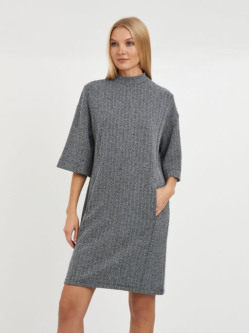 платье серое с рукавом 3/4 - Glenfield фото 4
