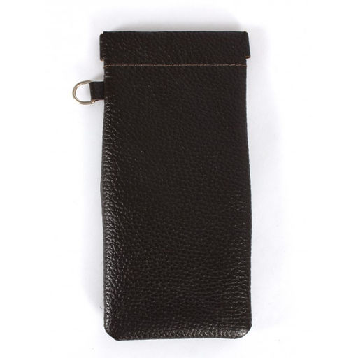 Футляр для очков Croco фо-725 (на пружинке) натуральная кожа коричневый флотер (116) 264190  фото 2