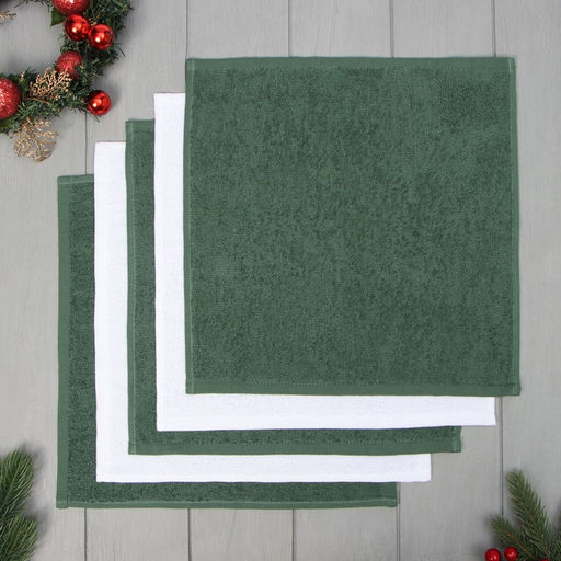 Набор махровых полотенец Этель Лесные жители 30?30 см - 5 шт., 100% хл, 340 г/м?