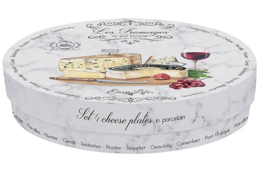 Набор закусочных тарелок Fromage (цветной), 19 см, 4 шт - Easy life фото 3
