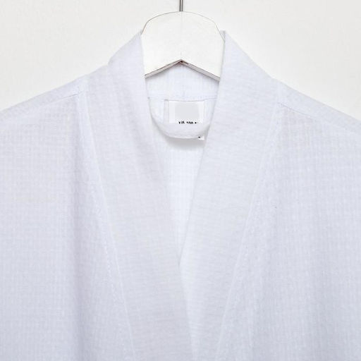 Халат вафельный женский Экономь и Я рукав 3/4 цвет белый размер 50-52, 100% хлопок, 200 г/м²