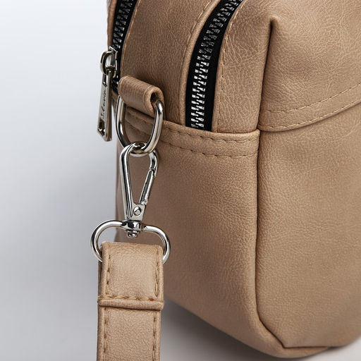 Сумка-саквояж на молнии, цвет бежевый - Simaland фото 7