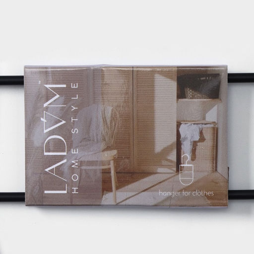 Вешалка для ремней и шарфов LaDom Laconique, 11.5×23.5×1.1 см, многоуровневая, чёрная