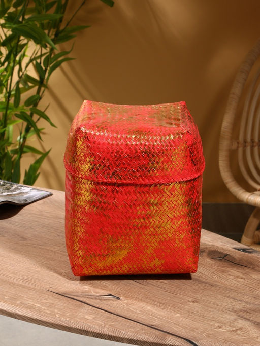 Корзинка плетёная «Голден», 25×25×30 см, розовая