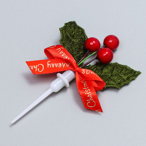 Декор для творчества «Новогодняя веточка», в наборе 3 шт., размер 1 шт. — 9×6×1 см