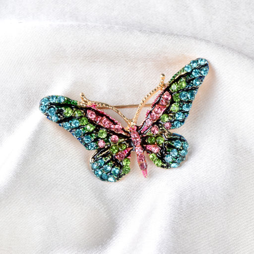 Брошь Бабочка 4 см / GM315 /уп 24/ микс
