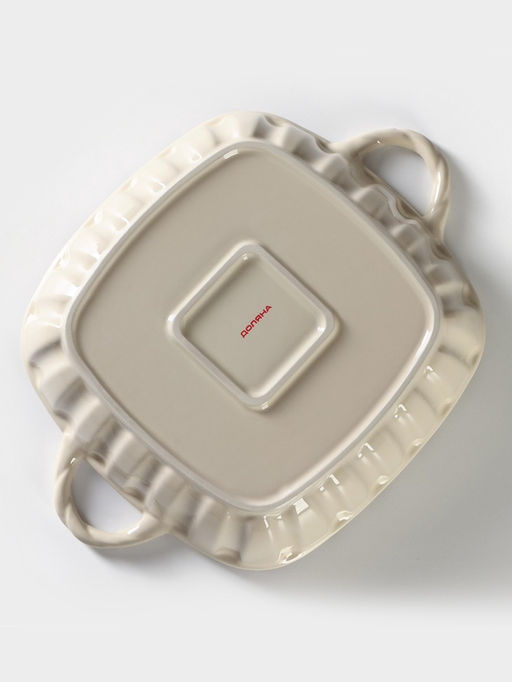 Форма для выпечки из жаропрочной керамики Доляна «Массимо», 33×25.5×7.5 см см, цвет бежевый