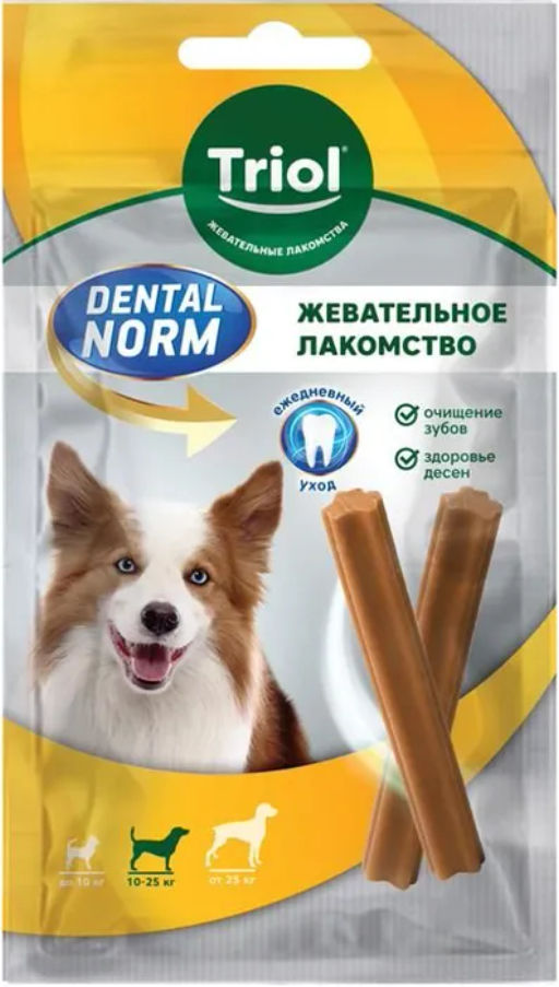 Палочки жевательные", 75г (уп.3шт.), серия DENTAL NORM, Triol 10161003