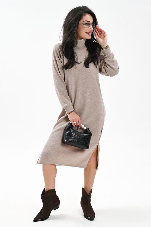 Платье теплое в рубчик