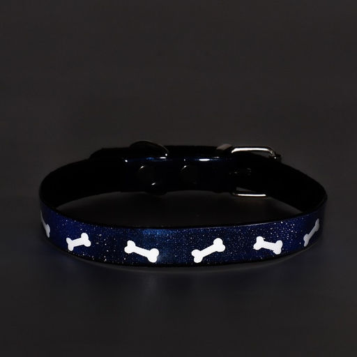 Ошейник со светоотражающим покрытием Косточки, 26-33 х 1,5 см, микс цветов - Пижон фото 10