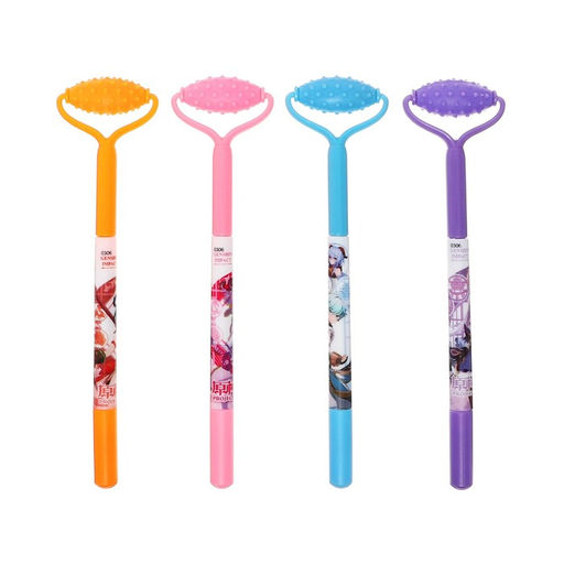 Цена за 12 шт. Ручка - прикол гелевая Массажёр, МИКС