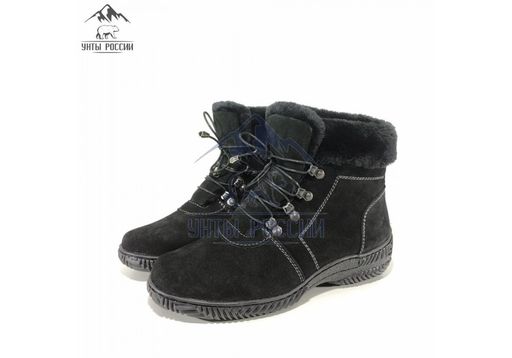 Сапоги зимние натуральная замша,натуральная овчина, литая подошва