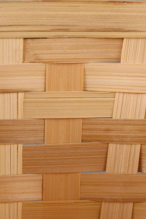 Корзина плетёная, 26×26×12 см, ручка h=18 см, бамбук, натуральный цвет