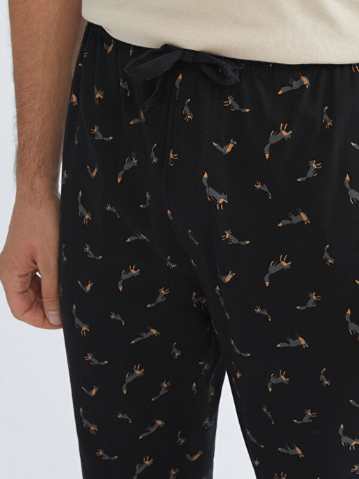 Standart Kal?p Bask?l? Erkek Pijama Alt