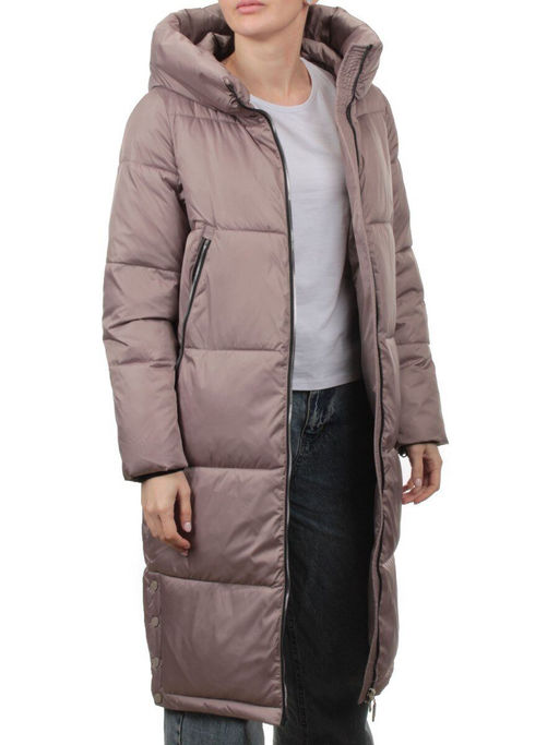 868 BEIGE Пальто зимнее женское (170 гр. холлофайбер) - Fashion фото 6