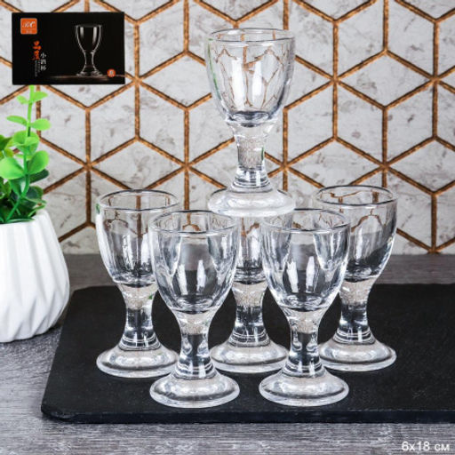 Рюмка 6 штук 15 мл гладкая / RS-41 /уп 48/ Минзурка - ГалеонТрейд фото 4