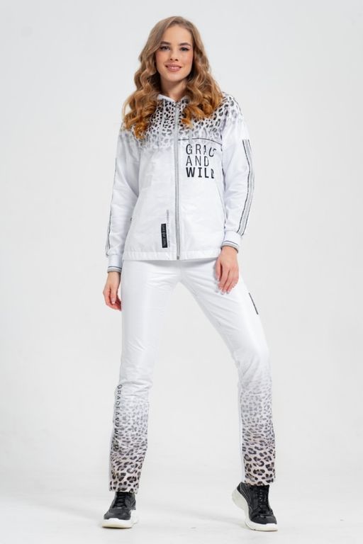 Толстовка из футера комбинированного с принтованной плащевой тканью - А+б коллекция фото 5